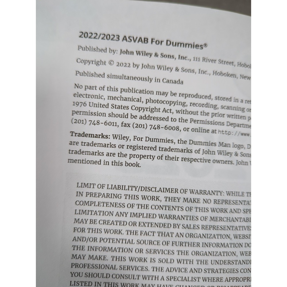 ASVAB For Dummies‎ 2022-2023 + Online Practice Tests, Video, Flashcards - Picture 4 of 16